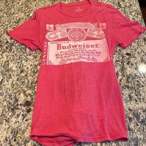 ❤️Custom Budweiser Shredded Back Shirt❤️ Size Large but fits like Medium